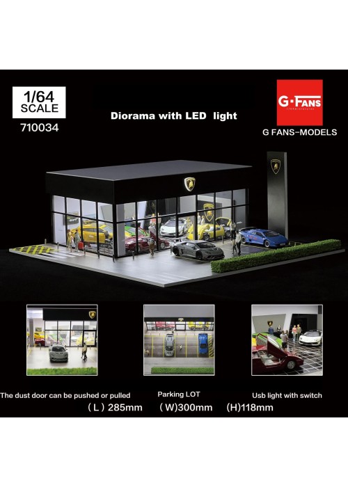 G-Fans (1:64) Lamborghini Dealership Building Diorama Model (710034)