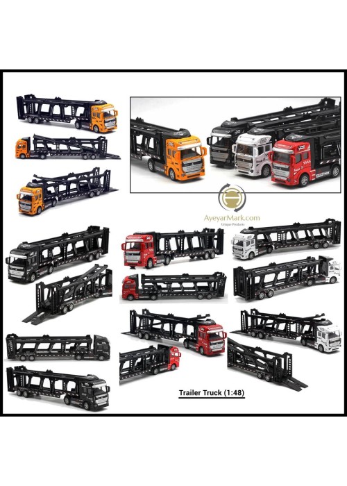 Diecast Metal New Truck Transporter Trailer (1:48)