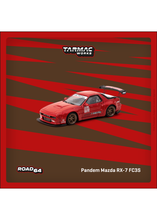 Tarmac Works 1:64 Pandem Mazda RX-7 FC3S Red T64R-066-RE  (Non-Discount Item)