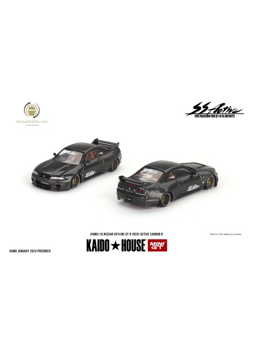 Kaido House + MINIGT Nissan Skyline GT-R (R33) Active Carbon R KHMG116 (NON-DISCOUNT ITEM)