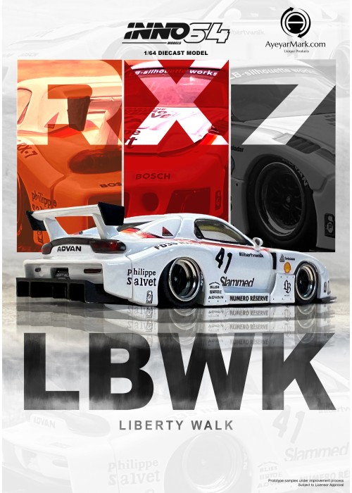INNO 1:64 MAZDA RX7 (FD3S) LB-SUPER SILHOUETTE IN64-LBWK-RX7-02 (NON-DISCOUNT ITEM)