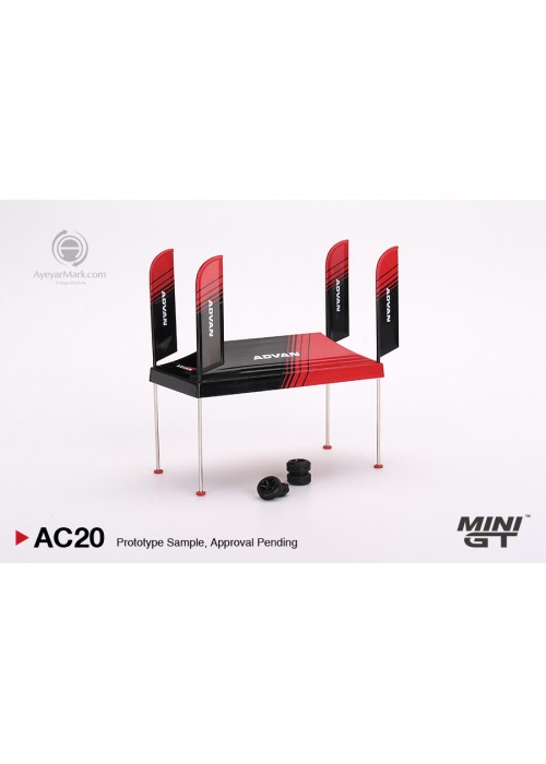 MINIGT 1:64 Paddock Service Tent Set - ADVAN MGTAC20 (NON-DISCOUNT ITEM)