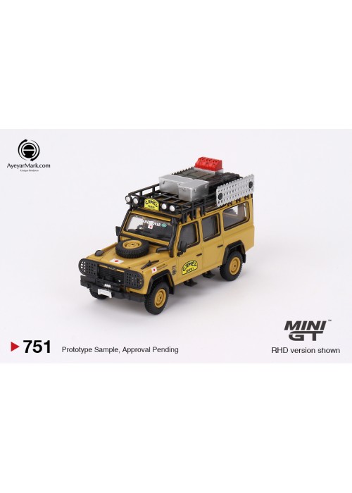 MINIGT 1:64 Land Rover Defender 110 1989 Camel Trophy Amazon Team Japan MGT00751-CH (NON-DISCOUNT ITEM)