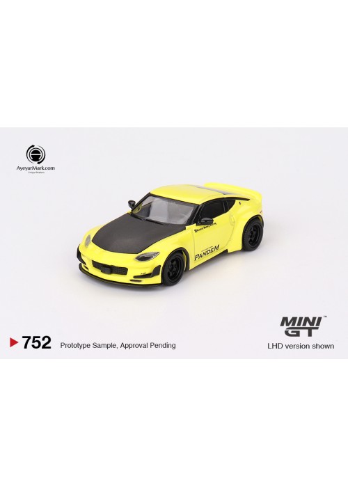 MINIGT 1:64 Nissan Z Pandem Ikazuchi Yellow MGT00752-CH (NON-DISCOUNT ITEM)