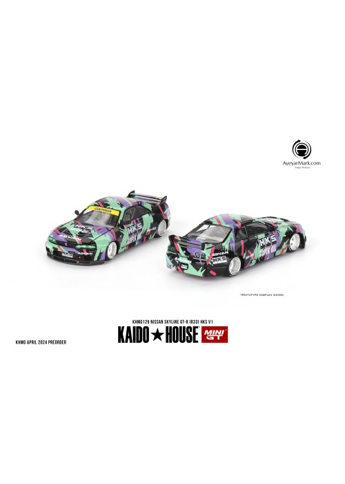 Kaido House + MINIGT Nissan Skyline GT-R (R33) HKS V1 KHMG129 (NON-DISCOUNT ITEM)