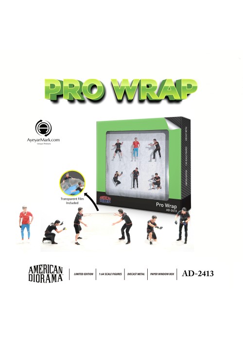 American Diorama 1:64 Figure - Pro-wrap (Diecast Metal) AD-2413 (NON-DISCOUNT ITEM)