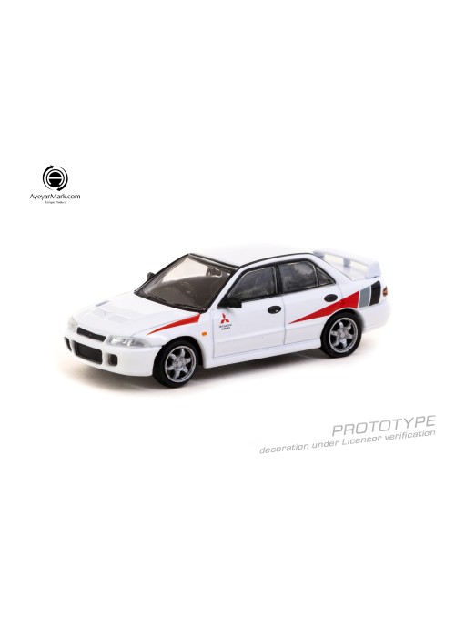 Tarmac Works 1:64 Mitsubishi Lancer RS Evolution White T64G-048-RS (NON-DISCOUNT ITEM)