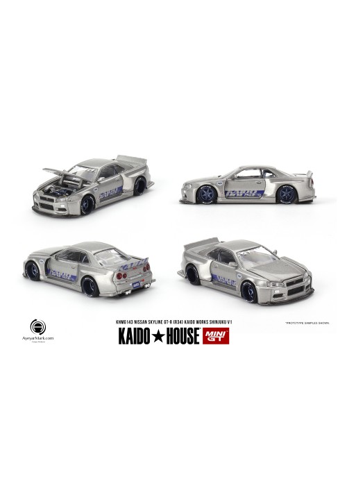 Kaido House + MINIGT Nissan Skyline GT-R (R34) Kaido Works SHINJUKU V1 KHMG143