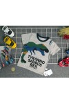 ကလေးချည်သားအင်္ကျီ တီရှုပ် Cotton T shirt for baby kids Dinosaur design AYA200