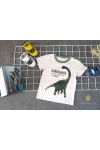 ကလေးချည်သားအင်္ကျီ တီရှုပ် Cotton T shirt for baby kids Dinosaur design AYA201