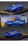 Ignition Model Nissan Skyline GT-R BNR34 V-Spec II Blue Metallic IG3838 (1:64) Resin Model Car Collectible