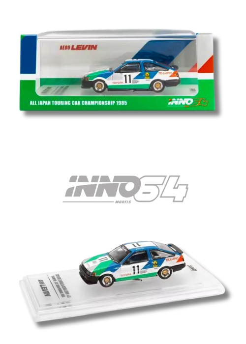 INNO64 Toyota Corolla Levin AE86 #11 "Trampo" JTCC 1985 IN64-AE86-11TR85 (1:64)