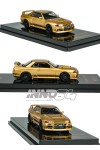 INNO64 TOP SECRET Nissan Skyline GT-R BNR32 (650R) Gold IN64-R32TS-650R (1:64) Diecast Model Car Collectible