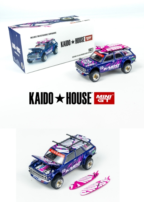 Kaido House x MINI GT Datsun 510 4x4 Wagon Kaido Offroad V2 KHMG149 (1:64)