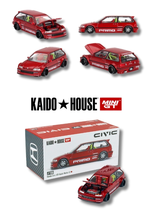 Kaido House x MINI GT Honda Civic (EF) Kaido Works V2 KHMG156 (1:64)