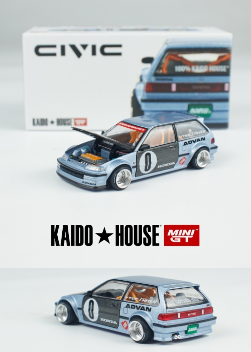 Kaido House x MINI GT Honda Civic EF Kaido Roulette V1 KHMG179-CH (1:64) Diecast Model Car Collectible
