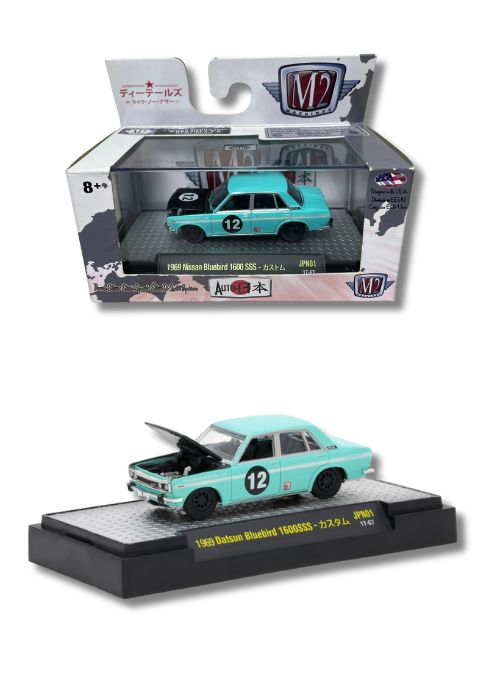 M2 Machines 1969 Datsun Bluebird 1600SSS Custom JPN01 17-67 (1:64) Diecast Model Car Collectible