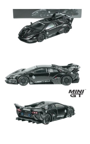 MINI GT Lamborghini LB-Silhouette Works Murciélago GT-Evo Black MGT01053-CH (1:64) Diecast Model Car Collectible MINI GT Lamborghini LB-Silhouette Works Murciélago GT-Evo Black MGT01053-CH (1:64) Diecast Model Car Collectible