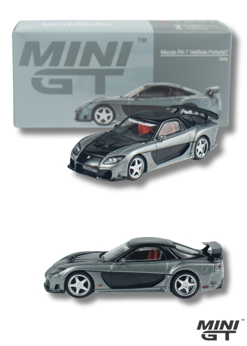 MINI GT Mazda RX-7 VeilSide Fortune Grey MGT01057-CH (1:64) Diecast Model Car Collectible