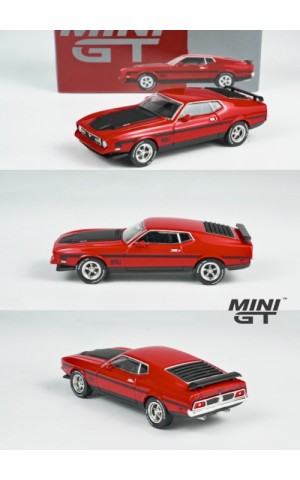 MINI GT Ford Mustang Mach 1 1971 Race Red MGT01122-CH (1:64) Diecast Model Car Collectible MINI GT Ford Mustang Mach 1 1971 Race Red MGT01122-CH (1:64) Diecast Model Car Collectible