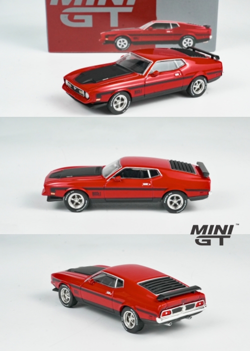 MINI GT Ford Mustang Mach 1 1971 Race Red MGT01122-CH (1:64) Diecast Model Car Collectible MINI GT Ford Mustang Mach 1 1971 Race Red MGT01122-CH (1:64) Diecast Model Car Collectible