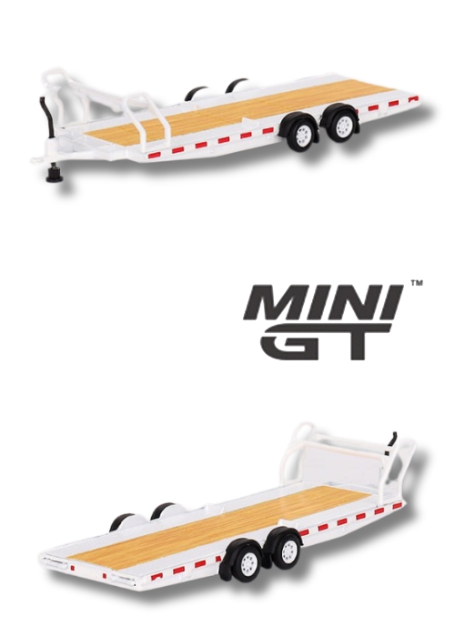 MINI GT Car Hauler Trailer White MGTAC21 (1:64)