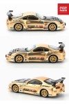 Pop Race Toyota Supra GT300 Top Secret Chrome Gold PR640277 (1:64) Diecast Model Car Collectible Pop Race Toyota Supra GT300 Top Secret Chrome Gold PR640277 (1:64) Diecast Model Car Collectible