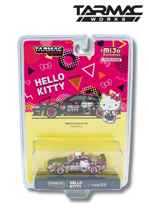 Tarmac Works Vertex Nissan Silvia S14 Hello Kitty T64G-018-HK Special Edition (1:64) Diecast Model Car Collectible