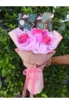 ရေမွှေးနှင်းဆီ ပန်းခြောက် ပန်းစည်း Artificial Flowers Bouquet 3 Roses ATFB101