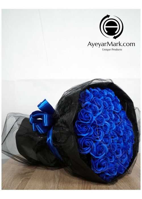 ရေမွှေးနှင်းဆီ ပန်းခြောက် ပန်းစည်း Artificial Flowers Bouquet 50 Roses ATFB105
