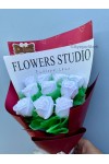 ရေမွှေးနှင်းဆီ ပန်းခြောက် ပန်းစည်း Artificial Flowers Bouquet 10 Roses ATFB112