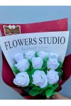 ရေမွှေးနှင်းဆီ ပန်းခြောက် ပန်းစည်း Artificial Flowers Bouquet 10 Roses ATFB112