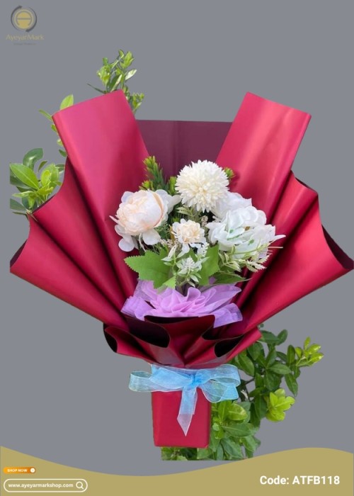 ပန်းအစုံ ပန်းခြောက်ပန်းစည်း Assorted Artificial Flower Bouquet ATFB118b