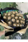 ချောကလပ် ပန်းစည်း Chocolate Flower Bouquet with 50 pcs Chocolate CCLFB101