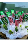 ချောကလပ် ပန်းစည်း Chocolate Flower Bouquet with Kitkat and Milo CCLFB103