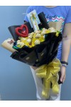 ချောကလပ်ပန်းစည်း+Myst ရေမွှေးပုလင်း30ml Chocolate Flower Bouquet with 30 pcs Chocolate and Myst Perfume 30ml 1 bottle CCLFB107