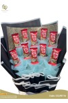 ချောကလပ် ပန်းစည်း Chocolate Flower Bouquet with 10 Kit Kat CCLFB116c