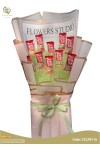 ချောကလပ် ပန်းစည်း Chocolate Flower Bouquet with 10 Kit Kat CCLFB116d