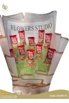 ချောကလပ် ပန်းစည်း Chocolate Flower Bouquet with 10 Kit Kat CCLFB116d