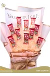 ချောကလပ် ပန်းစည်း Chocolate Flower Bouquet with 10 Kit Kat CCLFB116a
