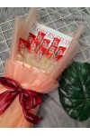 ချောကလပ် ပန်းစည်း Chocolate Flower Bouquet with 10 Kit Kat CCLFB116