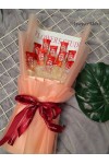 ချောကလပ် ပန်းစည်း Chocolate Flower Bouquet with 10 Kit Kat CCLFB116