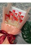 ချောကလပ် ပန်းစည်း Chocolate Flower Bouquet with 10 Kit Kat CCLFB116
