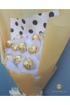 ချောကလပ် ပန်းစည်း Chocolate Flower Bouquet with 10 pcs Chocolate CCLFB118