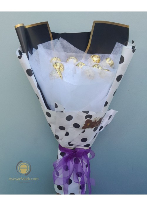ချောကလပ် ပန်းစည်း Chocolate Flower Bouquet with 10 pcs Chocolate CCLFB119