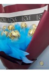 ချောကလပ် ပန်းစည်း Chocolate Flower Bouquet with 10 pcs Chocolate CCLFB120