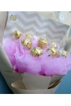 ချောကလပ် ပန်းစည်း Chocolate Flower Bouquet with 10 pcs Chocolate CCLFB121
