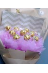 ချောကလပ် ပန်းစည်း Chocolate Flower Bouquet with 10 pcs Chocolate CCLFB121