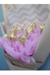 ချောကလပ် ပန်းစည်း Chocolate Flower Bouquet with 10 pcs Chocolate CCLFB121