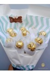 ချောကလပ် ပန်းစည်း Chocolate Flower Bouquet with 10 pcs Chocolate CCLFB122